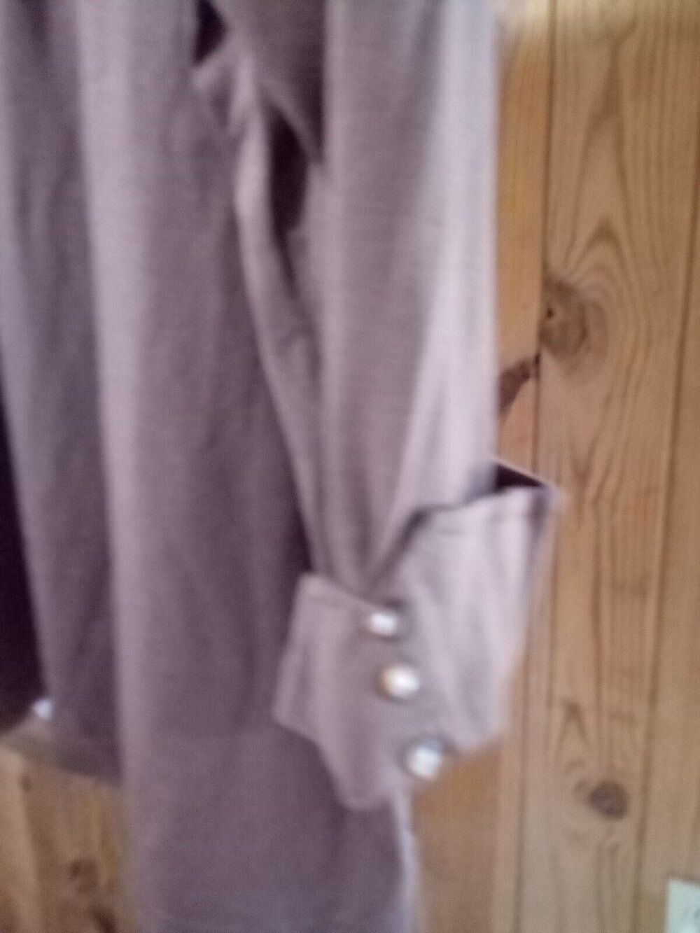 Orvis Shirt Womens XL Brown Cotton 3/4 Sleeve Pullover Crew Neck